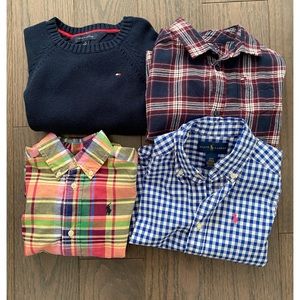 Boys Designer sweater and dress shirts